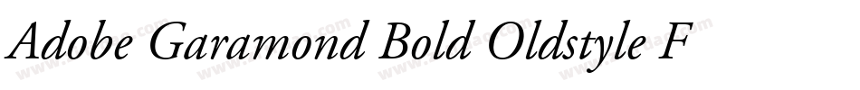 Adobe Garamond Bold Oldstyle Figures字体转换